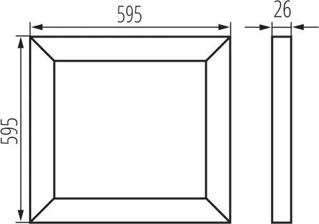 Kanlux 46070 - Cadru LED pentru plafon casetat AVAR LED/32W/230V 3000/4000/6000K 60x60 cm UGR<19