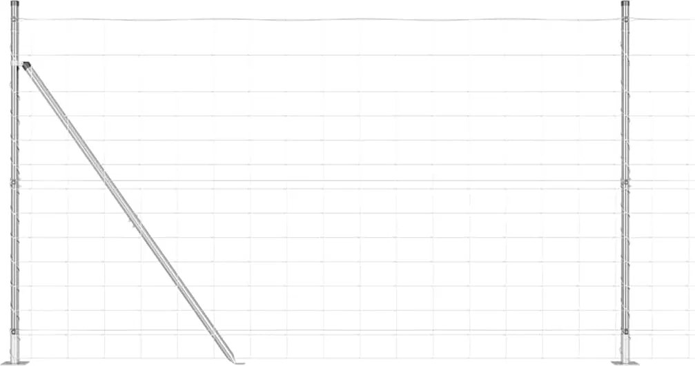 vidaXL Stâlp de gard. Galvanizat 25 x 1,4 m Oțel