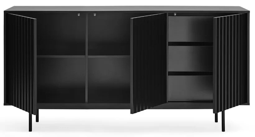 Comodă neagră joasă 159x80 cm Sierra – Teulat