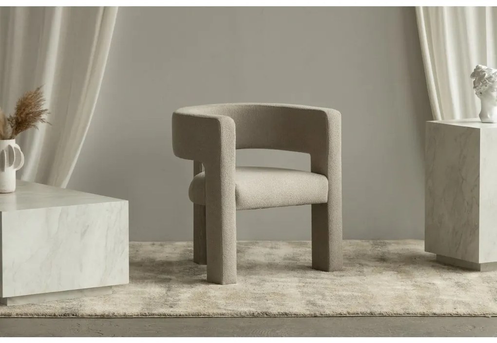 Fotoliu design alb cenusiu ALPAH LOOP