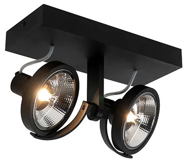 Spotlight modern negru cu 2 lumini - Master 111