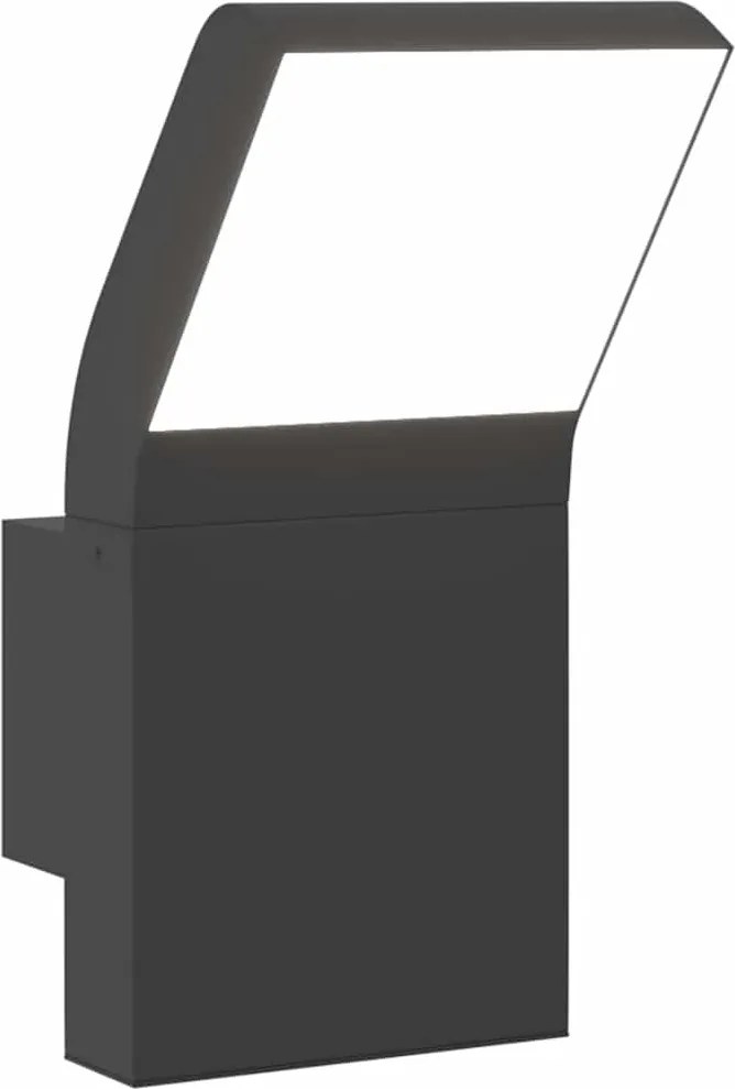 vidaXL Lampă exterioară de perete cu LED, negru, aluminiu turnat