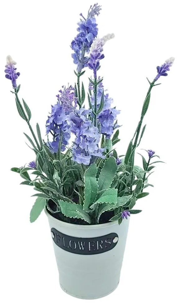 Plantă artificială în ghiveci, lavandă, dimensiuni 28x9 cm, culoare violet