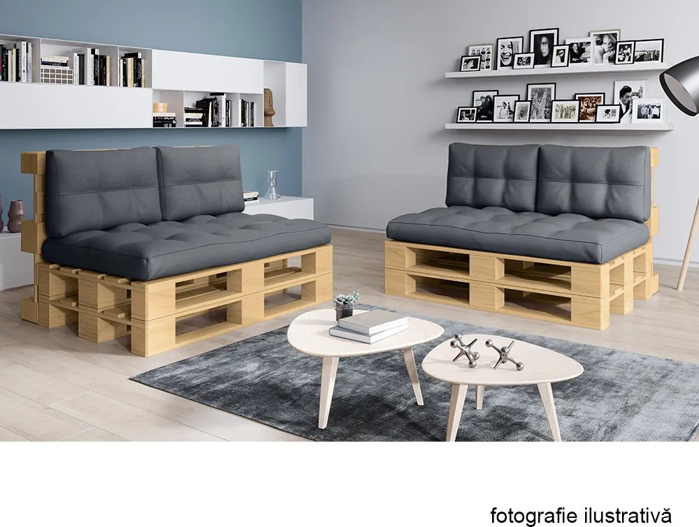 Perne pentru mobilier din paleţi, gri închis, ARYO