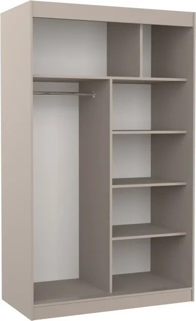 Dulap cu uși glisante BARIO – cu oglindă – 120x58x200 cm – Cașmir