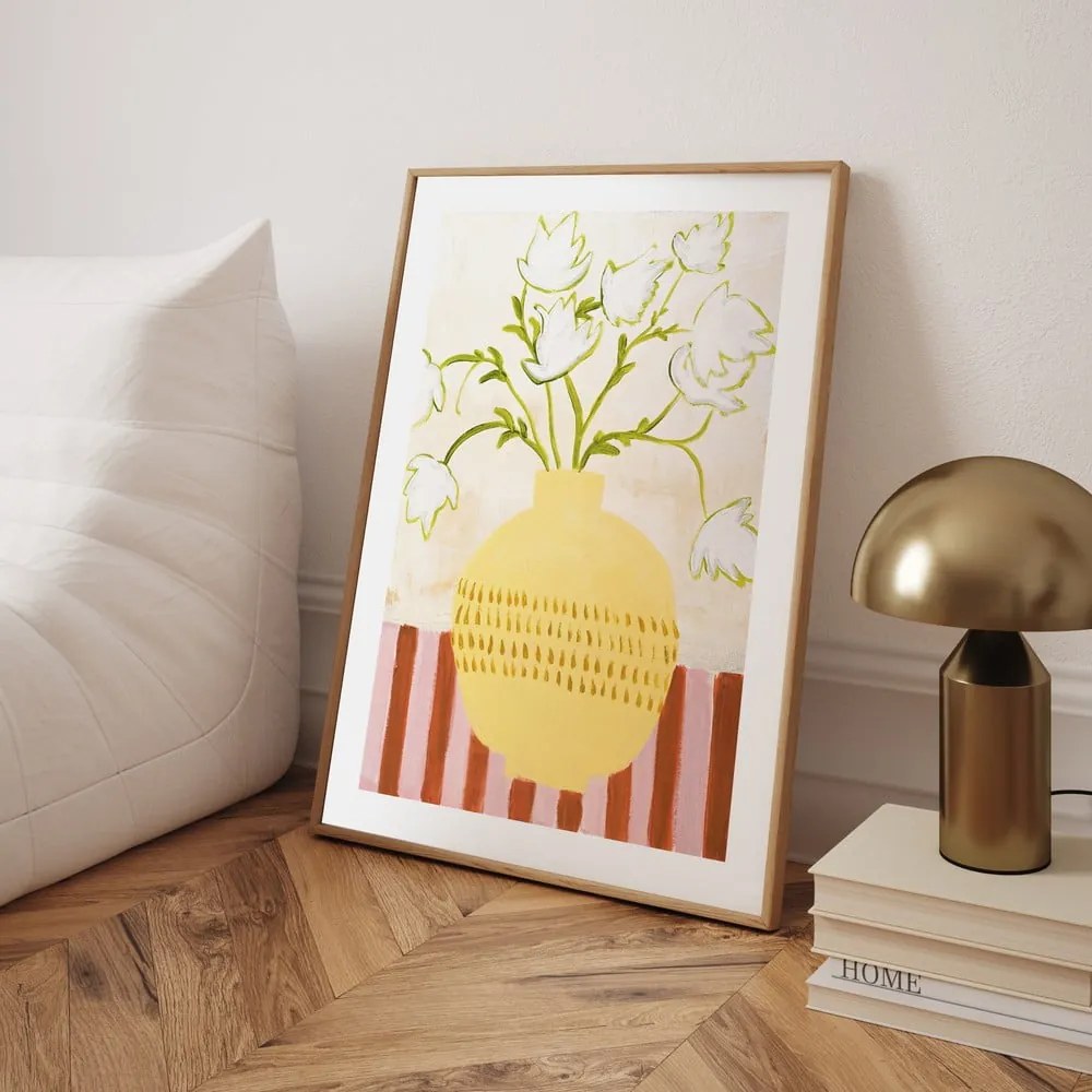 Tablou 52x72 cm Yellow Vase – Malerifabrikken