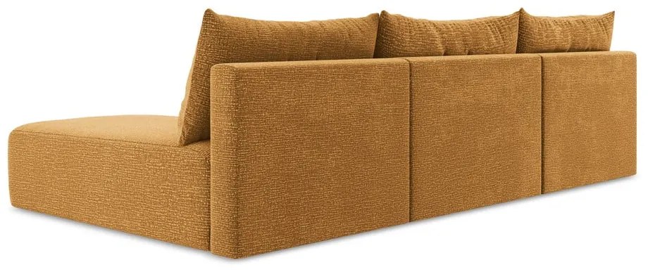 Colțar portocaliu extensibil/cu spațiu de depozitare Kalena – Makamii