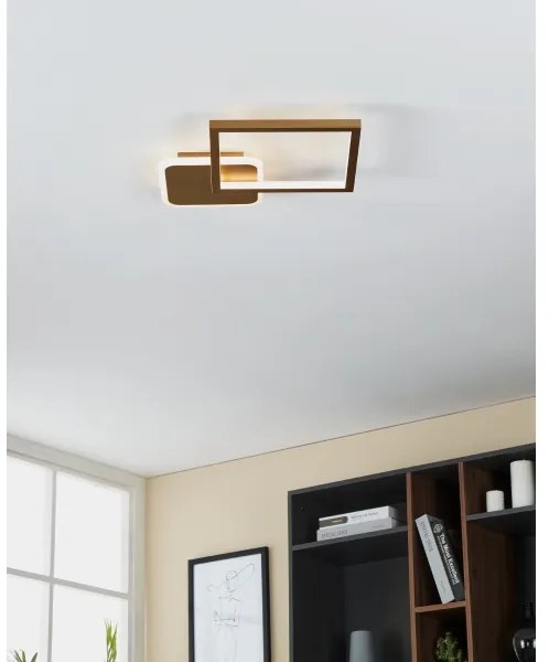 Plafonieră LED dimabilă GAFARES LED/15W/230V aurie Eglo 900424 + telecomandă