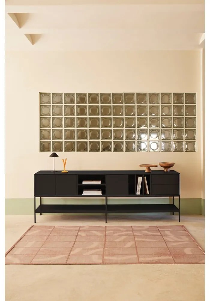 Comodă TV neagră 220x74x45 cm Platt – Teulat