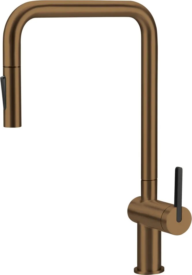 MOMI Baterie Bucătărie cu Pipă Extractibilă – Bronz Periat (BKM_C73N)