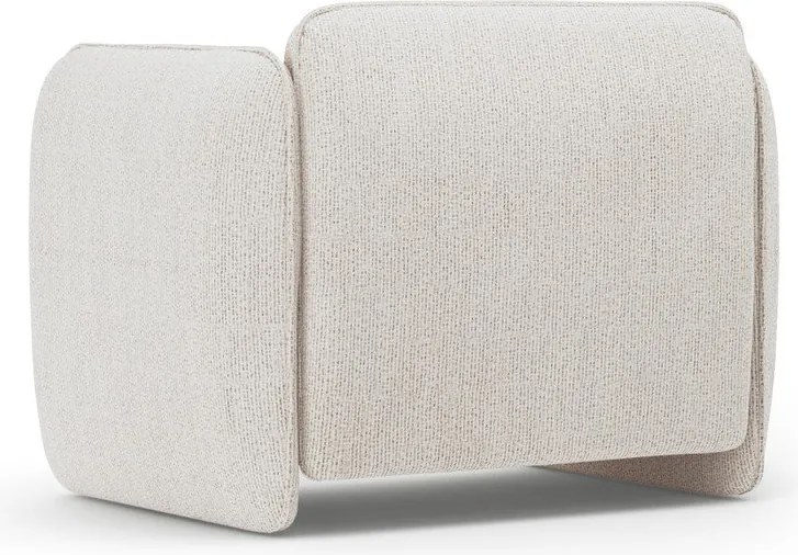 Fotoliu crem cu tapițerie din chenille Georgia – Micadoni