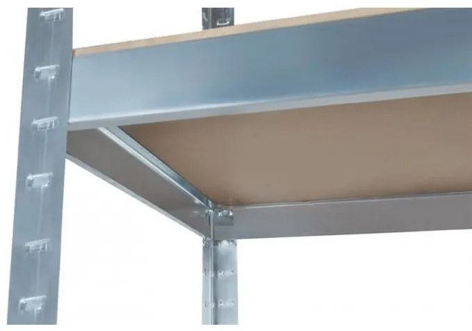 ShopJK RAFT METALIC ZINCAT FĂRĂ ȘRUBURI 220x100x45 CM , CAPACITATE DE ÎNCĂRCARE 875 kg