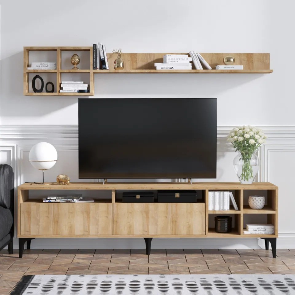Ansamblu Comoda TV Debbie, Stejar