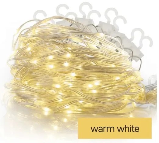 Instalație LED de Crăciun de exterior 100xLED/8 funcții 7,9x0,7m IP44 alb cald