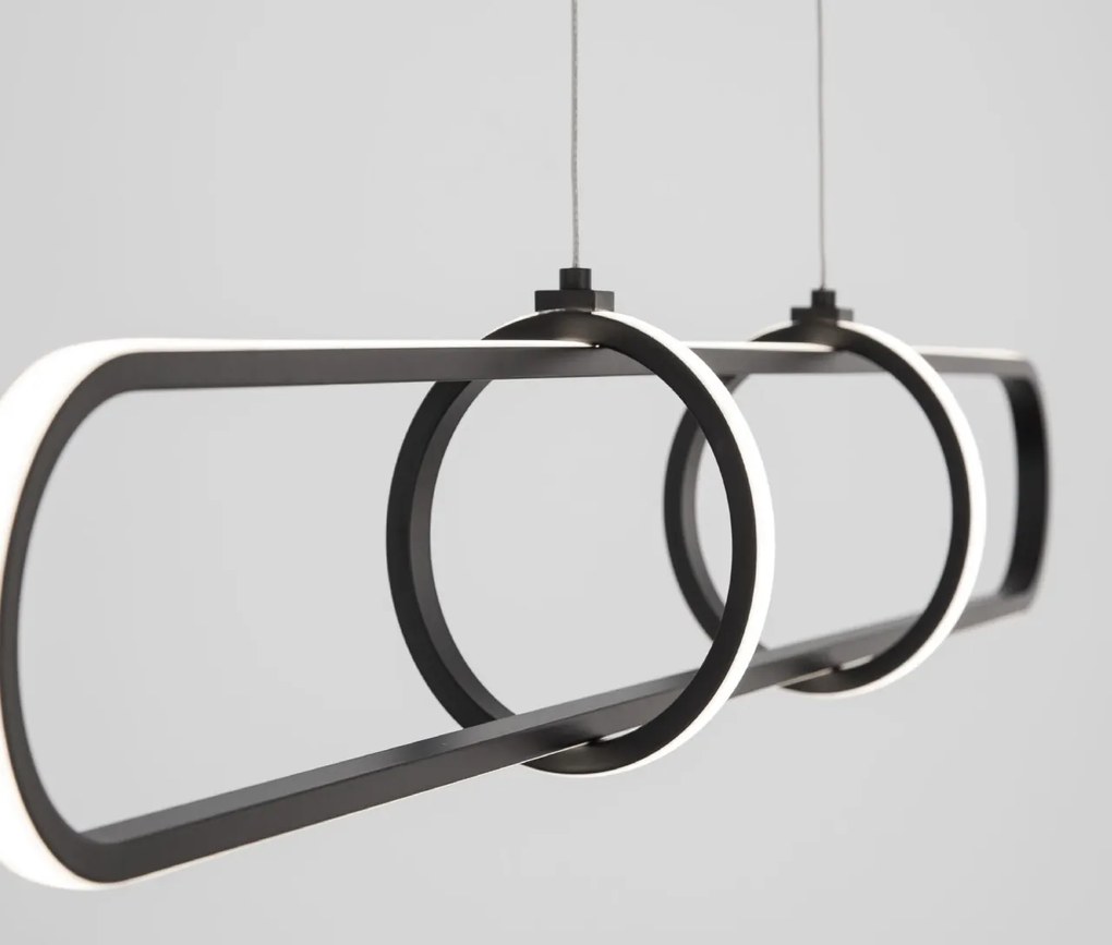 Lustra LED dimabila, design modern ARTE, negru