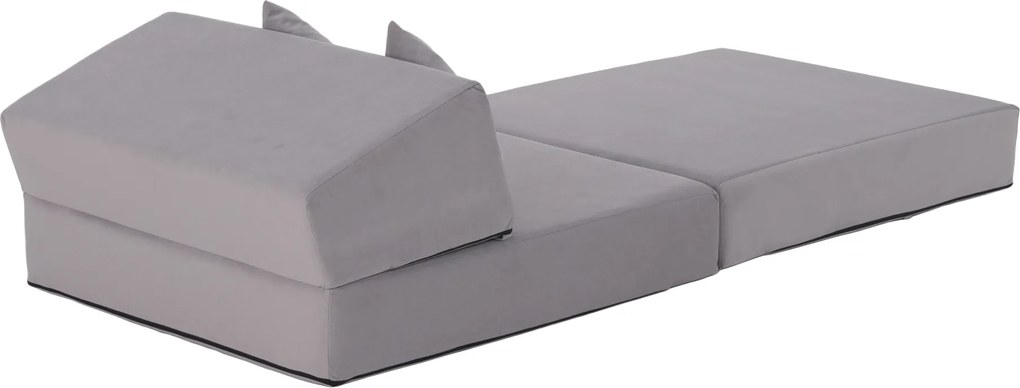 Saltea pliabilă/fotoliu extensibil, 2 in 1, gri deschis, PELOS