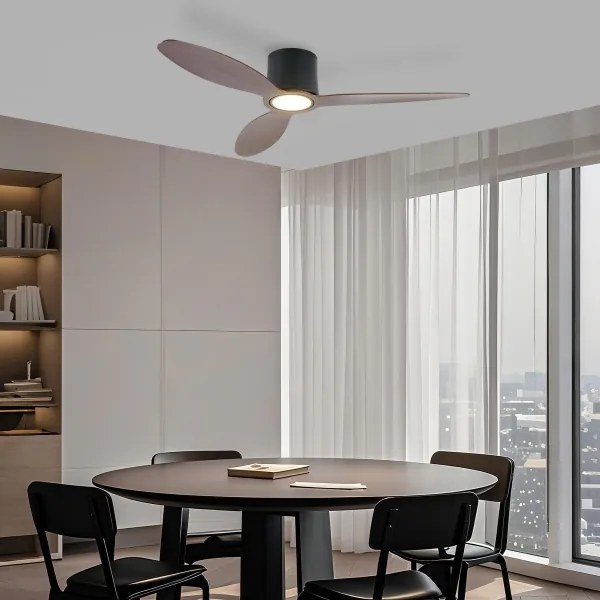 ZEVENTI - Ventilator de tavan LED VENTORA LED/24W/230V Wi-Fi Tuya negru/nuc +telecomandă