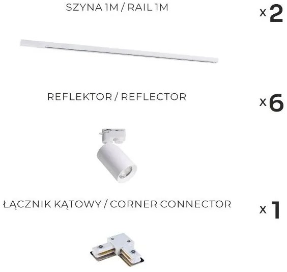 Zuma Line 3567 - Spot pe șină TORE 6xGU10/35W/230V alb