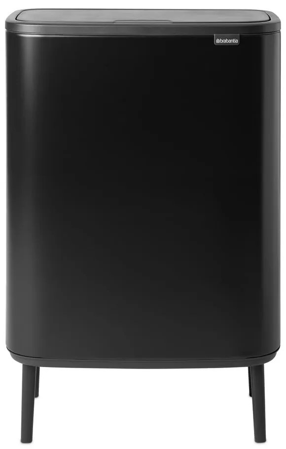 Coș de gunoi negru mat cu senzori de atingere din oțel 60 l Bo Touch Bin Hi – Brabantia