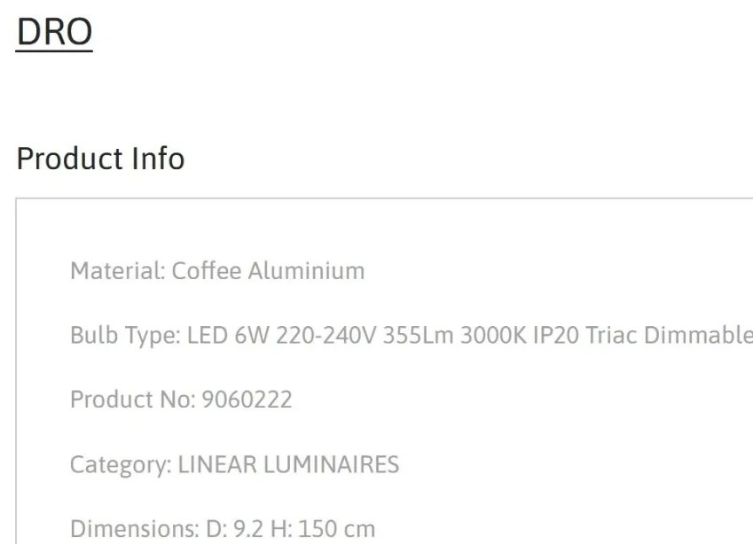 Pendul LED design minimalist DRO maro