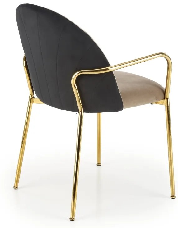 Scaun K500 velvet bej - negru