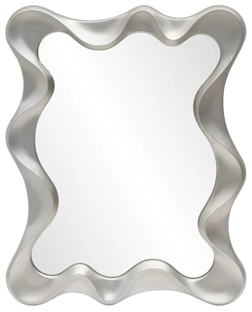 Oglinda Deco argintiu antic H90 cm