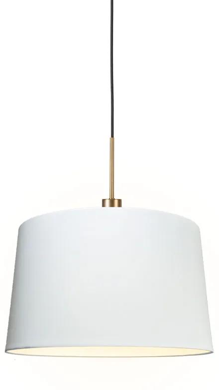 Lampă suspendată modernă bronz cu umbră 45 cm alb - Combi 1