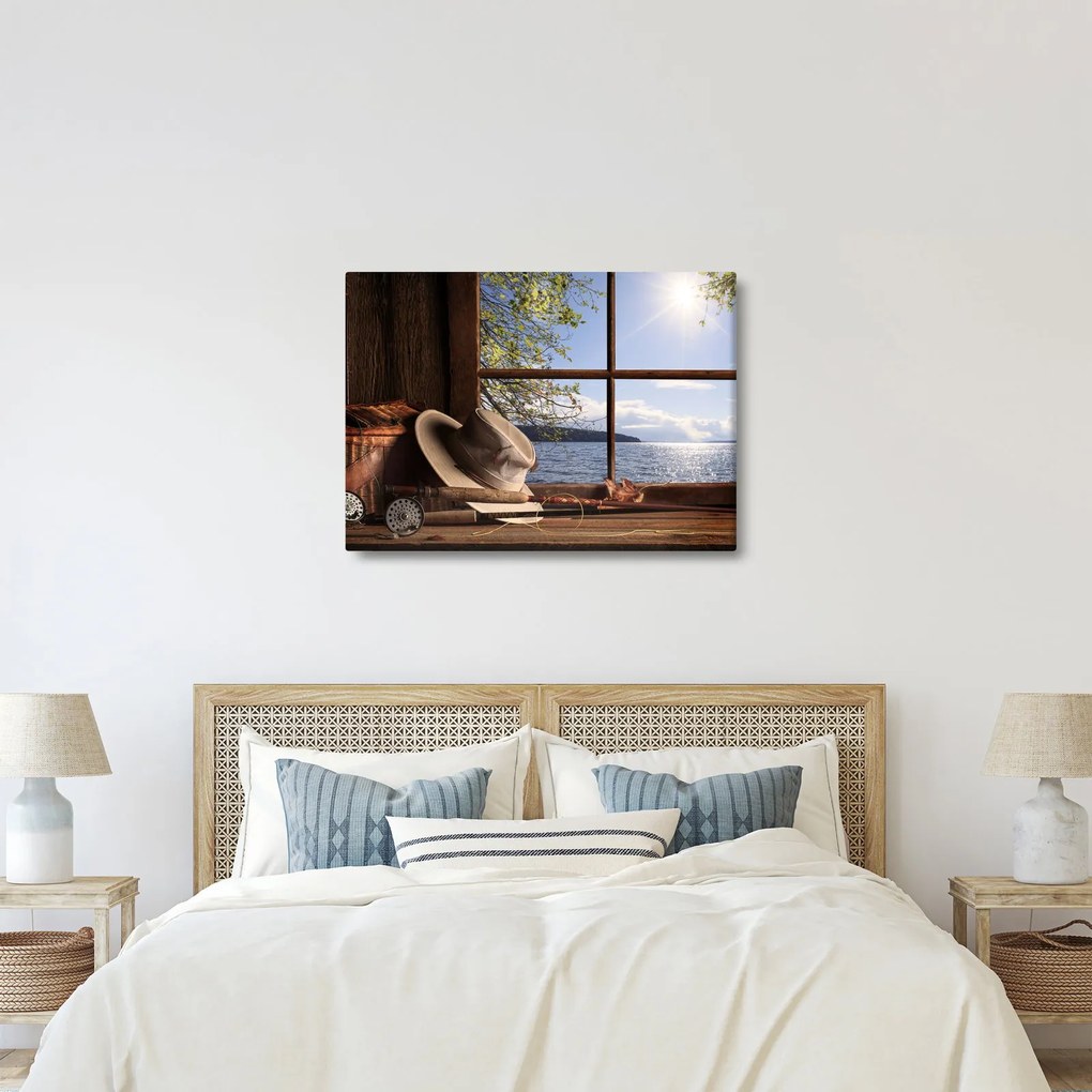 Tablou - Echipament de pescuit (70x50 cm)