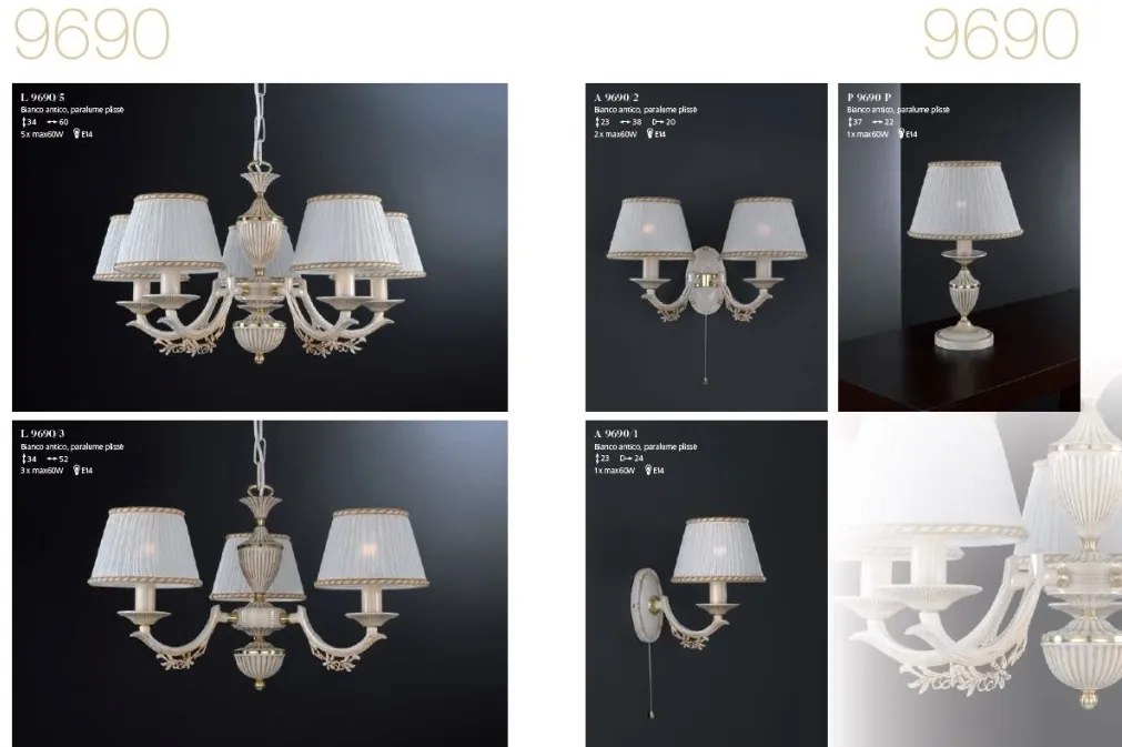 Aplica clasica design italian din alama 9690