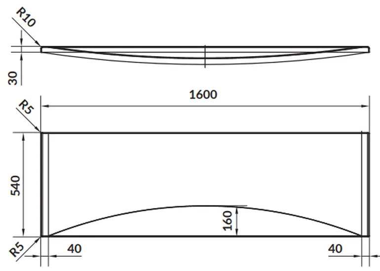 Masca frontala cada 160 cm Cersanit Virgo Intro Zen