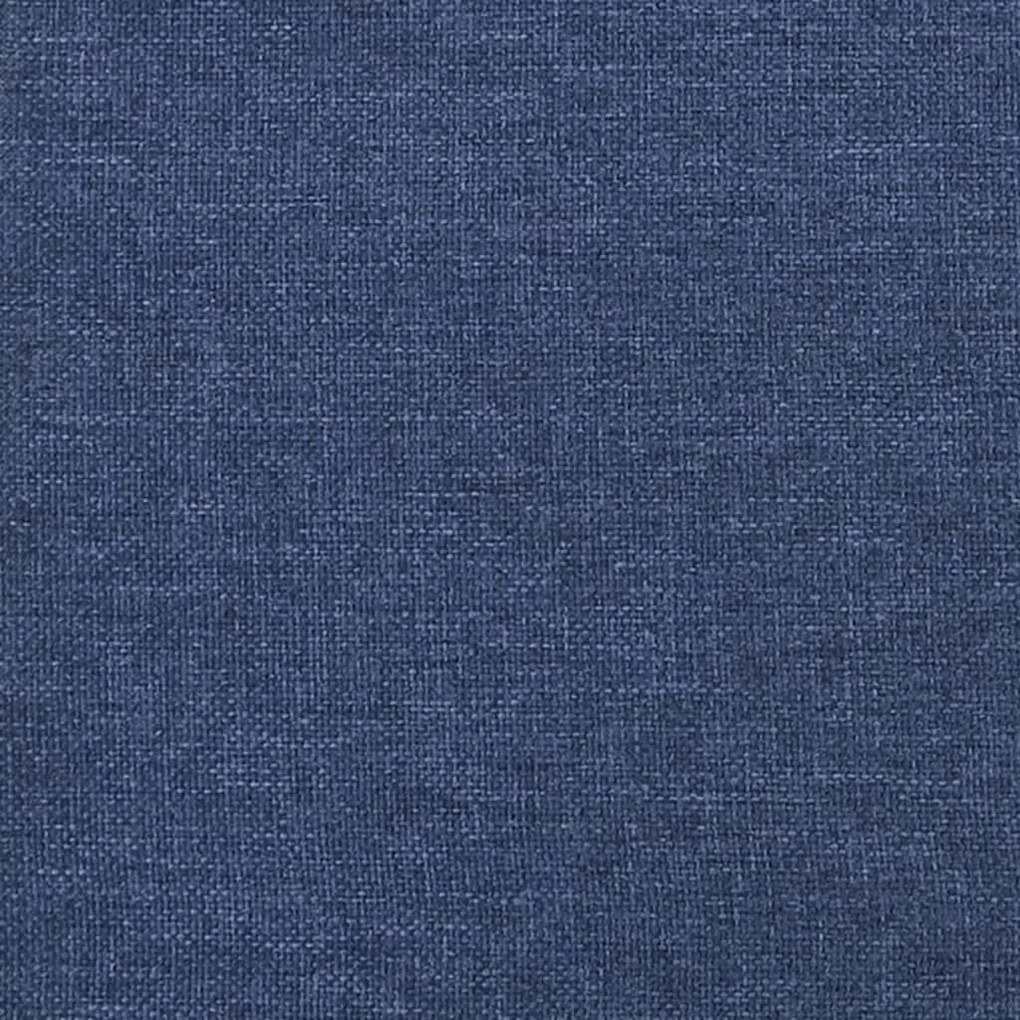 Taburet, albastru, 45x29,5x39 cm, material textil si piele eco Albastru