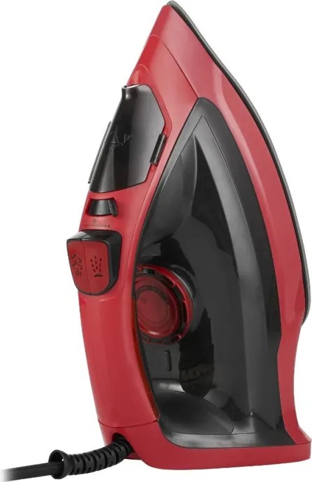 La mâna a doua: Fier de calcat Mesko MS 5031, 3000W, Placa ceramica, Oprire automata, Sistem anti-calcar, Rosu/Negru