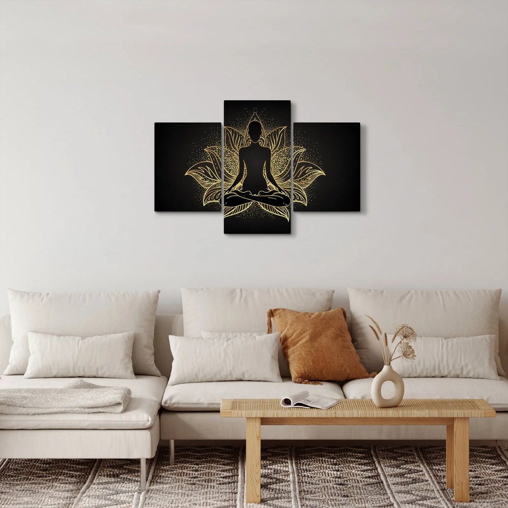 Tablou - Silueta într-o floare de lotus (90x60 cm)