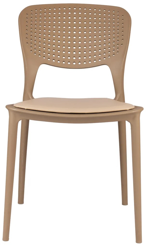 TODO Bej (Cappuccino) cu pernă bej - SCAUN MODERN PENTRU BUCĂTĂRII, GRĂDINI, CAMERE DE CAFEA (FIXE)