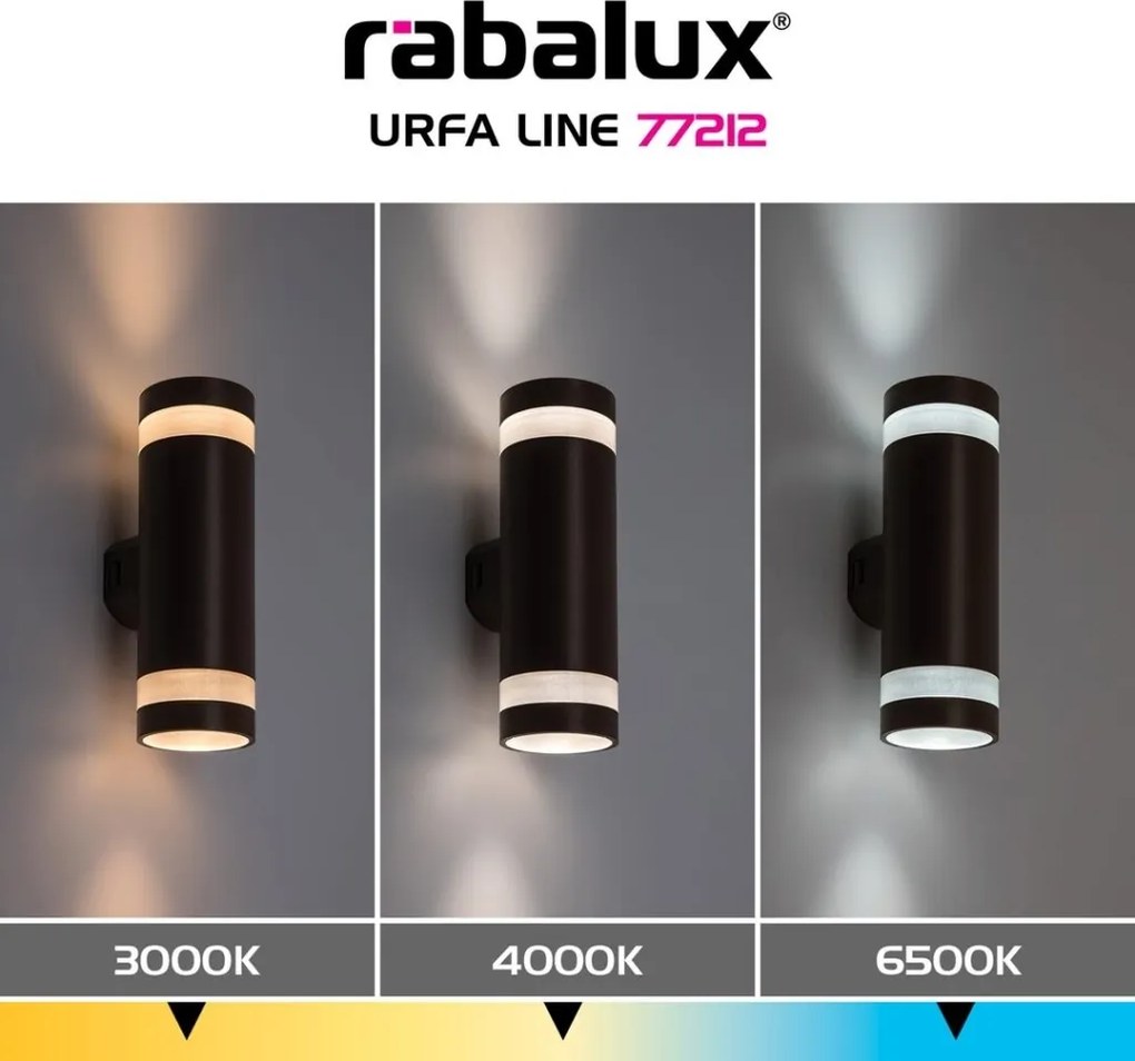 Aplica LED CCT perete exterior IP65 Urfa Line maro