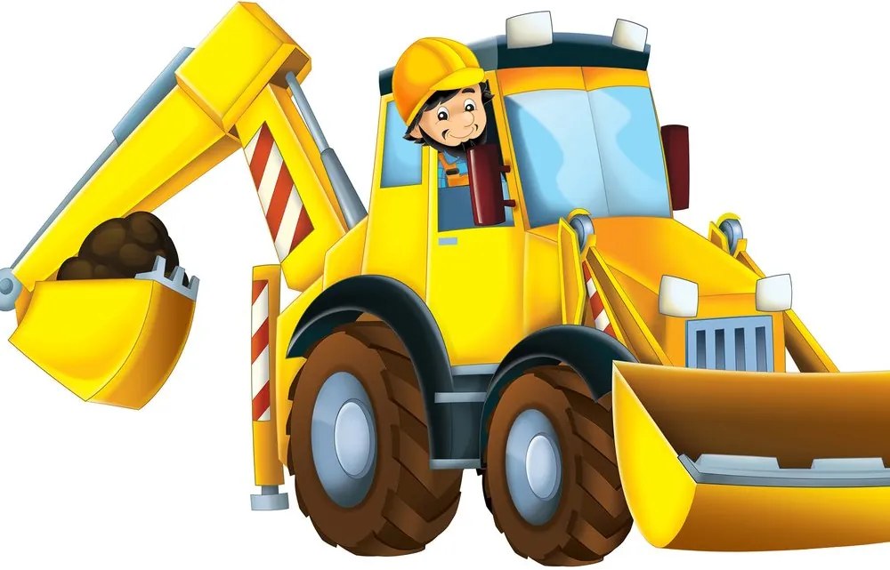 Tablou excavator pentru copii