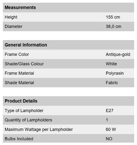 Lampadar elegant FONSA