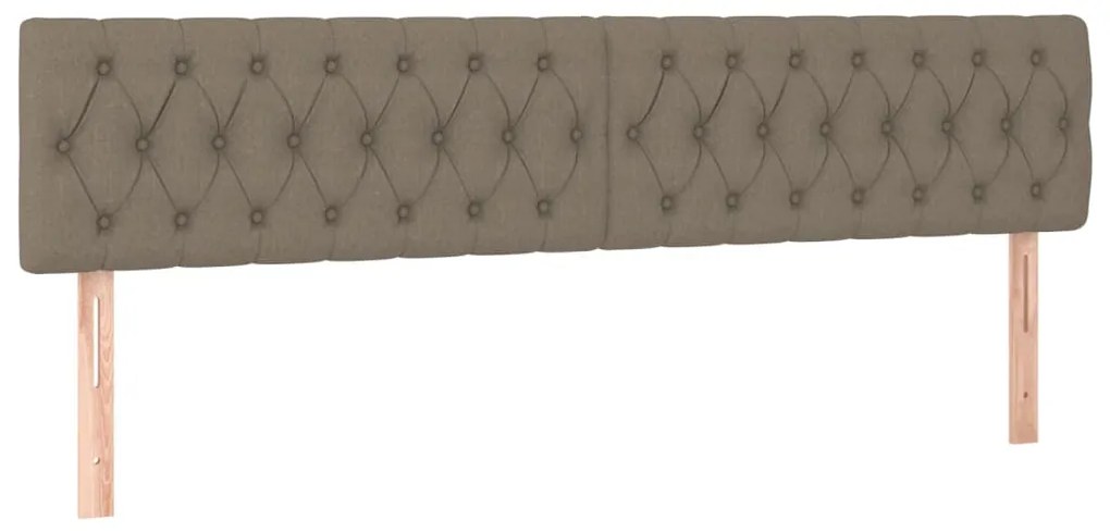 vidaXL Tăblii de pat, gri taupe, 180x7x78/88 cm, textil