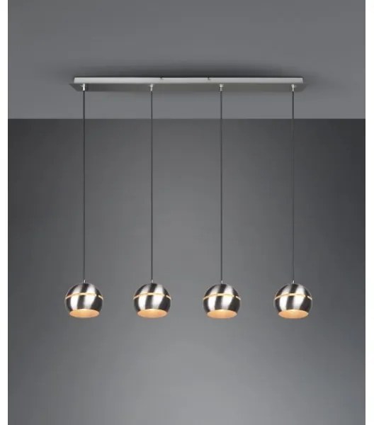 Lustră pe cablu FLETCHER 4xE14/40W/230V crom mat Trio