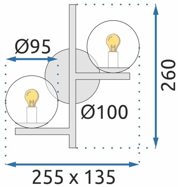 Lampă de perete elegantă 25W pentru interior Aurie