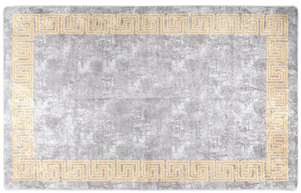 vidaXL Covor lavabil, gri, 80x150 cm, antiderapant