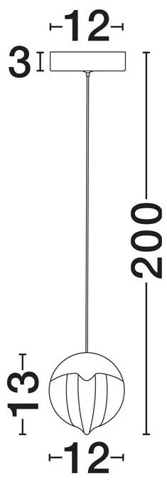 Lustra, Pendul modern LED ALICIA auriu