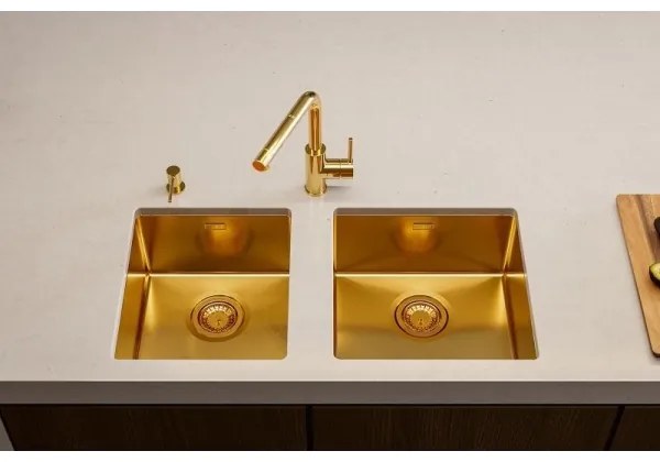 Chiuvetă de bucătărie ALVEUS 1103381 QUADRIX 45x45 cm bronz