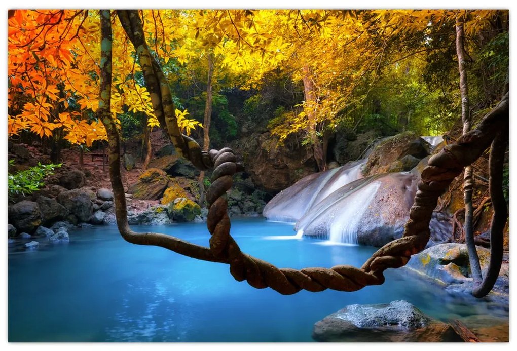 Tablou - Cascade din Asia (90x60 cm)