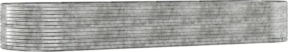 vidaXL Strat înălțat grădină argintiu, oțel galvanizat