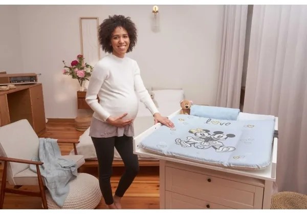 Saltea triunghiulară pentru înfășat DISNEY 75x72 cm albastră CebaBaby