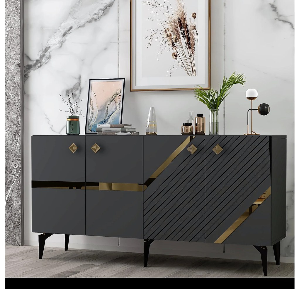 Dulap Tabivo (antracit + auriu) . 1093495