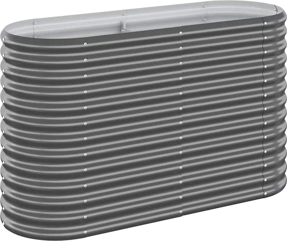 vidaXL Strat înălțat grădină 114x40x68 cm oțel galvanizat