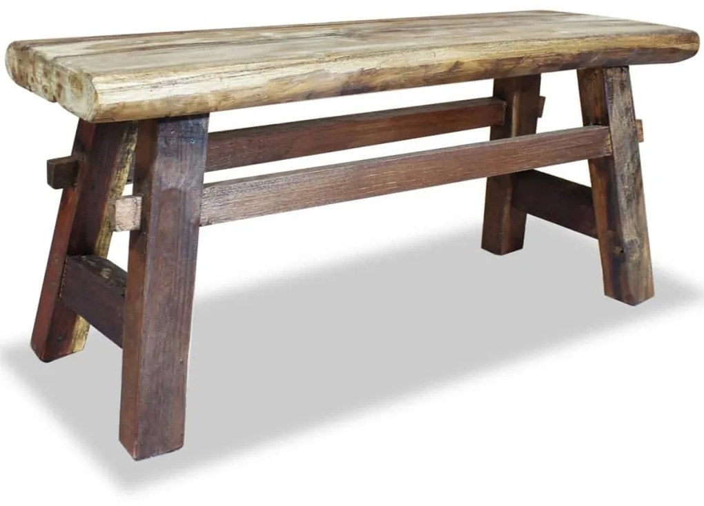244497 vidaXL Bancă din lemn masiv reciclat 100x28x43 cm