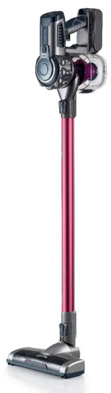 Aspirator vertical Ariete SCOPA Digital 2723, 200W, Motor digital, Filtrare aer HEPA, Lumini LED, Perie motorizata, Roz